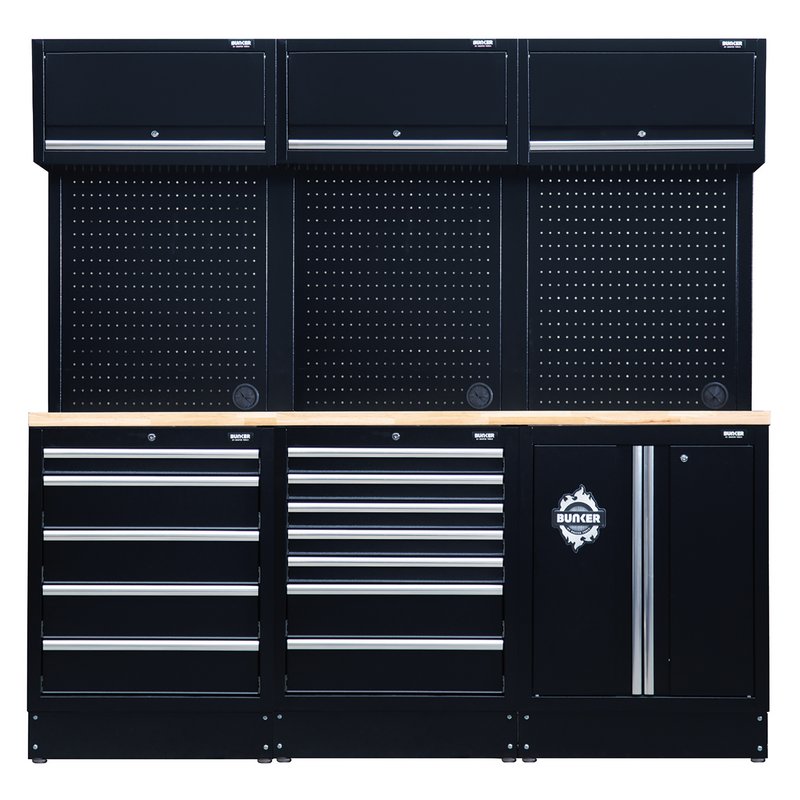BUNKER® 14 Piece Modular Storage Combo with Worktop, 2040mm