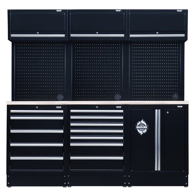 BUNKER® 14 Piece Modular Storage Combo with Worktop, 2040mm